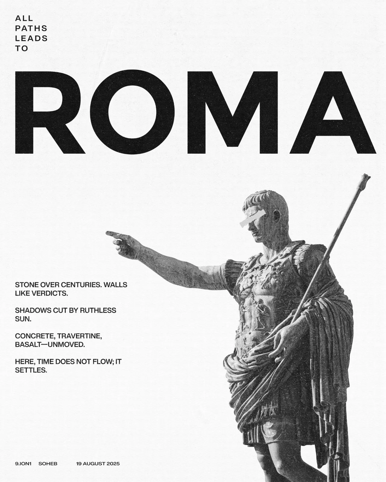 Roman Brutalism Graphic Layout